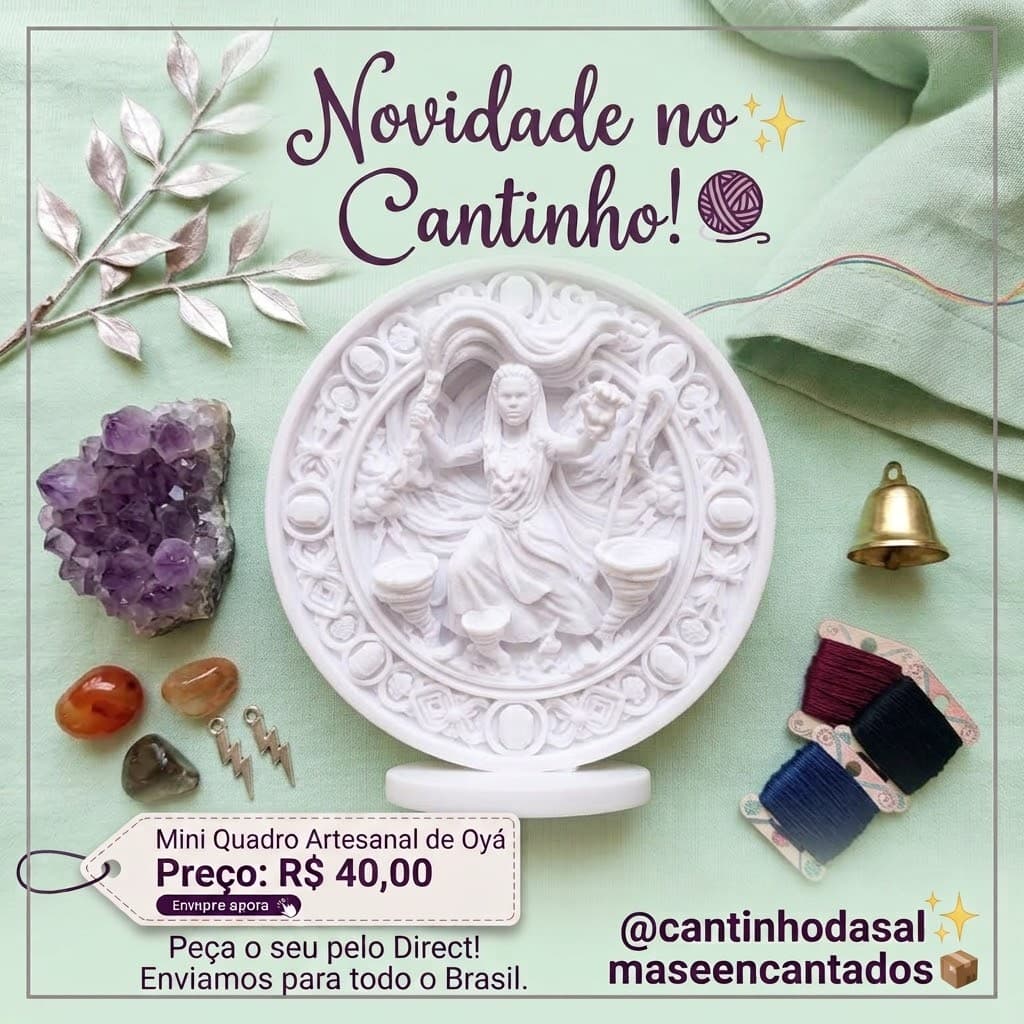 Mini quadro artesanal de Oyá